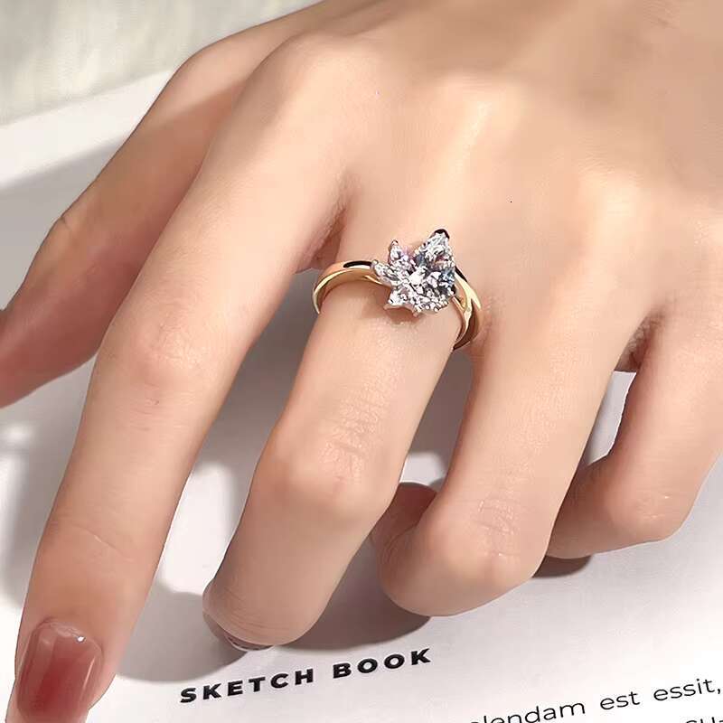 Messi 9k Gold Custom Ring Fine Jewelry D/VVS1 Round Moissanite Diamond Engagement Ring Women Jewelry