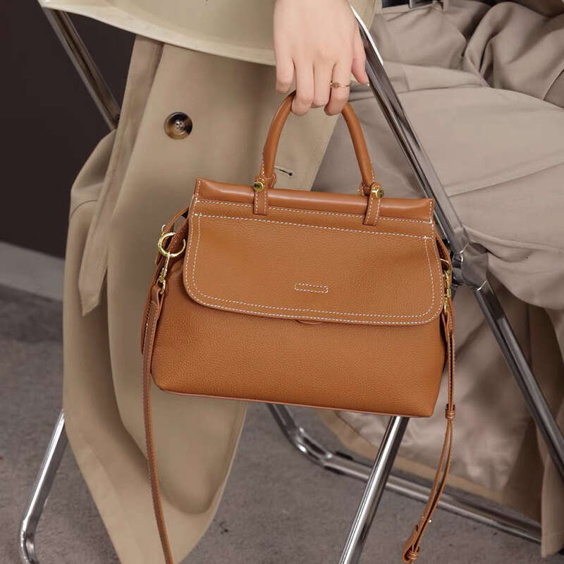2025 New Luxury High-End Handbag for Women, Top Layer Cowhide Fashion Genuine Leather Commuter Shoulder Crossbody Bag