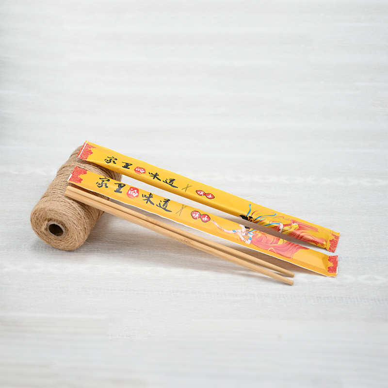 White Kraft Packaged Eco-Chopsticks Made from Sustainably Grown Bamboo