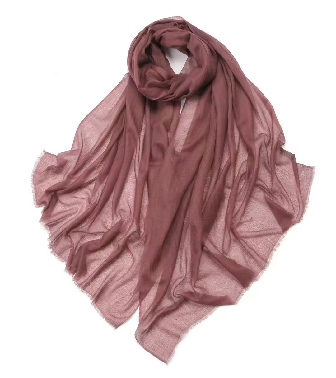 T1187 classic solid cashmere ring cashmere shawl pure color versatile thin air conditioning scarf sunscreen windproof shoulder