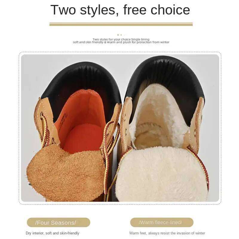Classic High-Top Wear-Resistant Boots Cross-Border Large Size Outdoor Men's Couple British Work Shoes