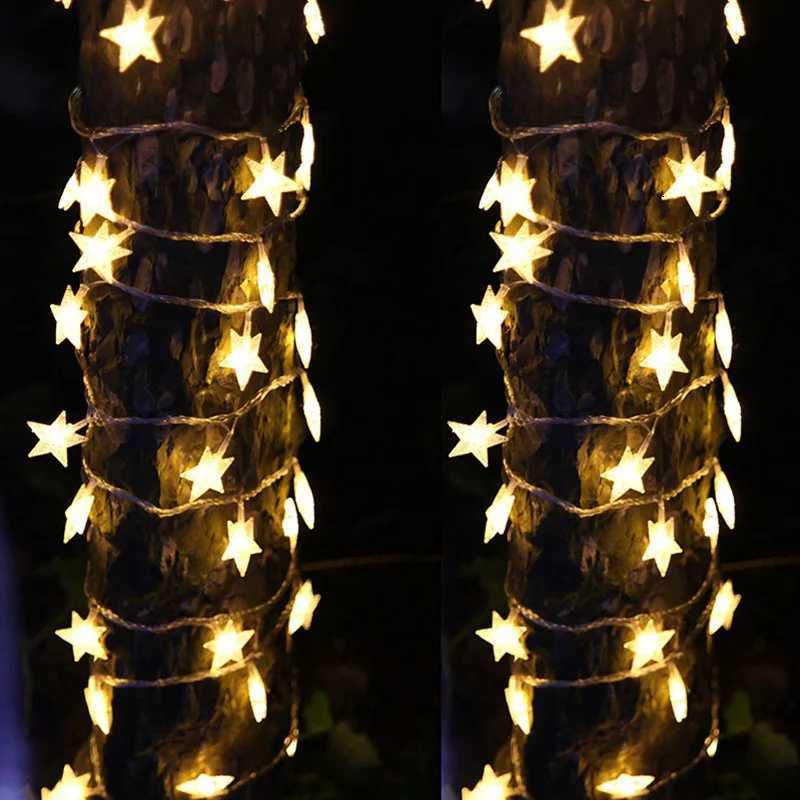1.5M/3M/6M/10M 80Leds Star String Lights Christmas Garland Battery/USB Powered Wedding Party Curtain String Fairy Lights for Home XJ250710