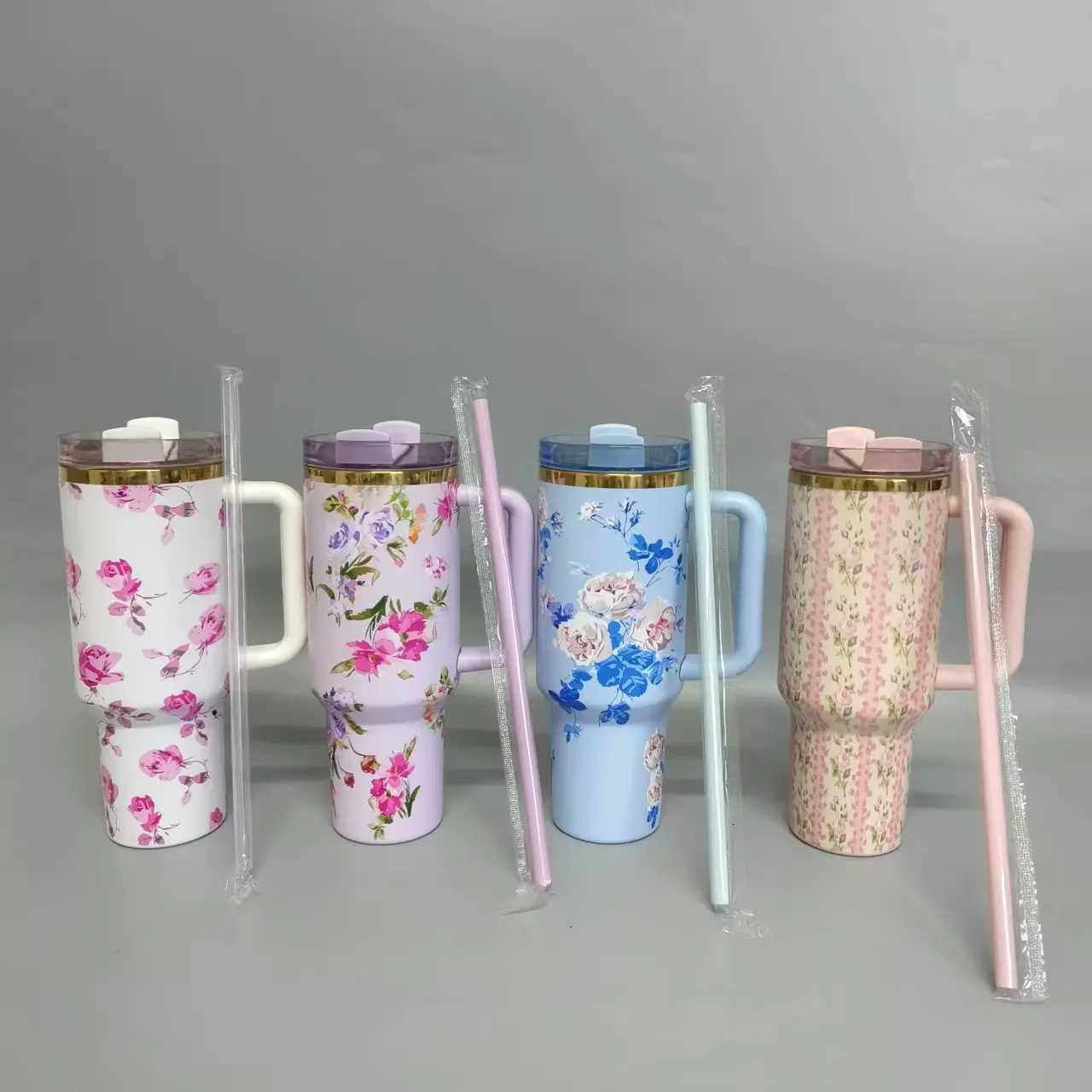 2025 Ice King Cup 40oz 5d Color Insulated Cup Coffee Cup With Cold Insulation 304 Stainless Steel Straw For Automobiles Gift X2507111