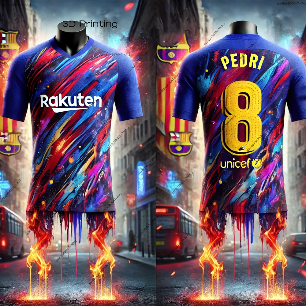 CHAT GPT AI Smart Design Football T-shirt Pedri Men Cool Football Jersey T-shirt Spanish Football Summer Sports Short Sleeve