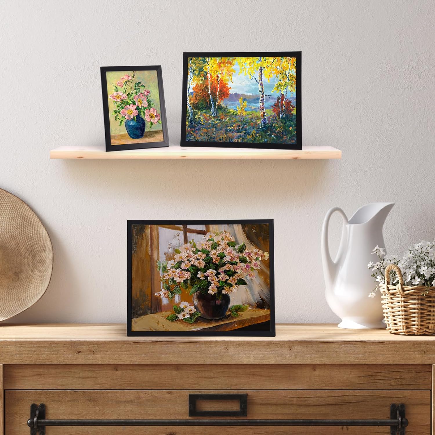 14 Pack Black Picture Frames with Mat for Various Sizes Photos, Assorted Matted Frame Set Including Two 11x14, 8x10, Six 5x7 H260306