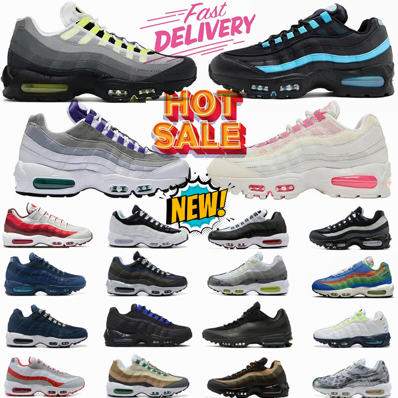 Free shipping designer men women running shoes Pink Beam 95 95s Aegean Storm Sequoia Neon Worldwide Triple trainer sports sneakers 36-45