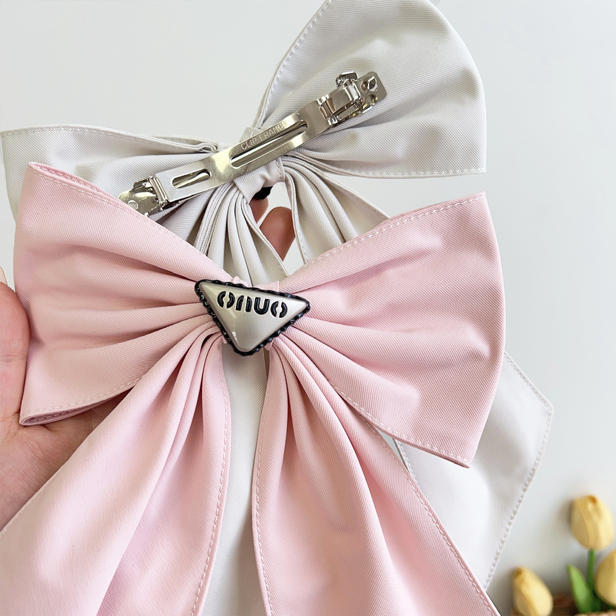 Korean Heavy Industry Hair Clip for Women Black Big Bow Hair Accessory for the Back of the Head Elegant and Graceful Spring Clip Hair Ornament 250711