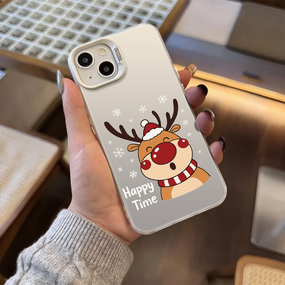 Christmas Reindeer Festive Fun pattern phone case for iPhone 16/ 16 Pro/ 16 Plus/ 16 Pro Max 15/ 14/ 13/ 12/ 11/ x/ xs/ xr/ xs max, Members Day