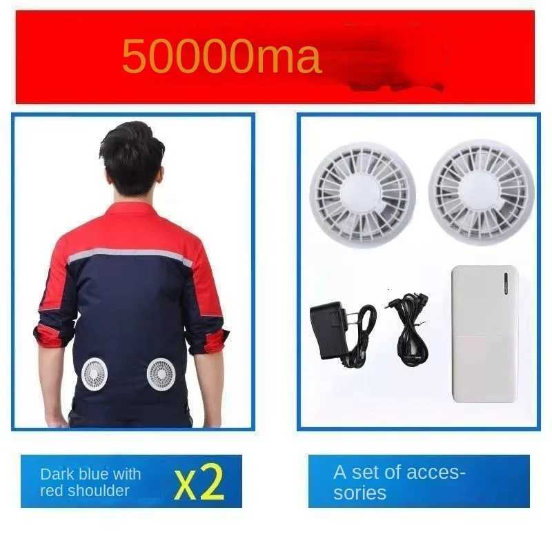 Clothes with fans in summer heatstroke prevention and cooling air conditioning mens clothing refrigeration work outdoor jacket W250711