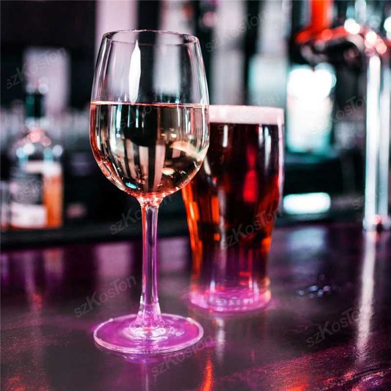 5pcs/Lot LED Luminous Coasters Light Up Glass Drinking Bottle Cup Mat Stickers for Parties Weddings Bars Christmas Home Pubs XJ250710