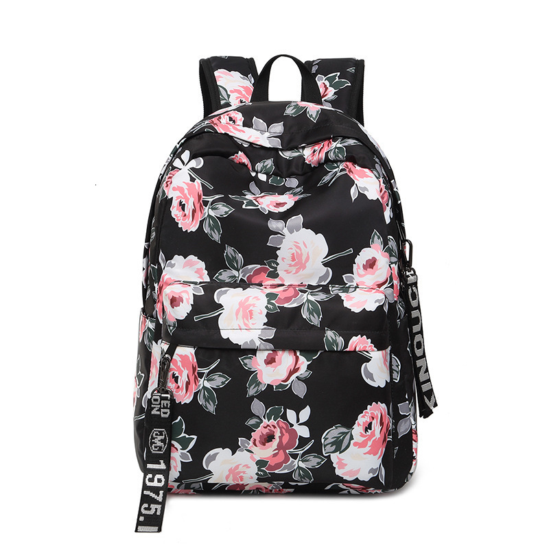 OKKID kids pink flower backpack floral school bags for teenage girls book bag cute backpacks for children girl school backpack LJ201225