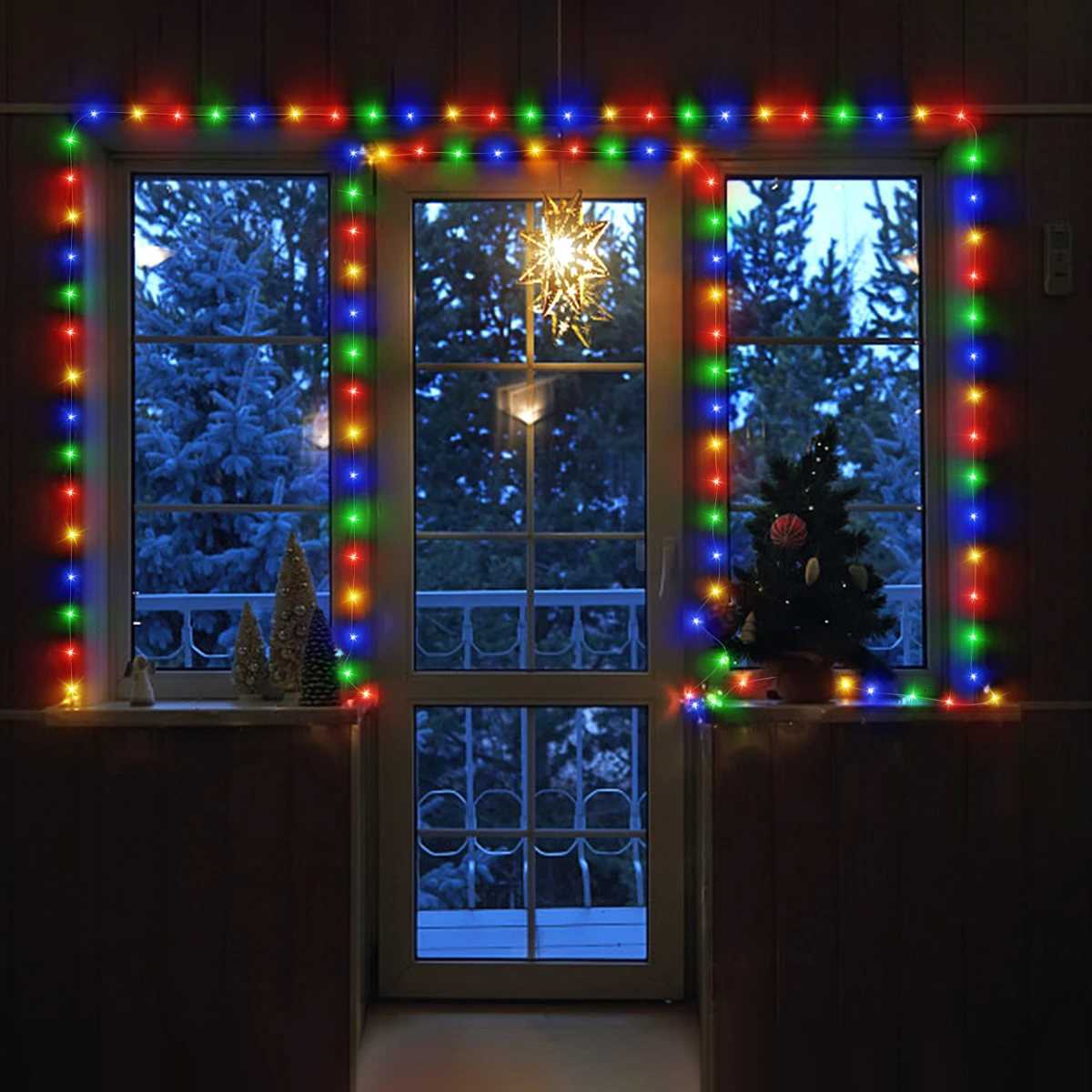 10M-100M LED Light String Copper Wire Garland Fairy Light 110V 220V Waterproof Outdoor Garden Party Wedding Christmas DecorationXJ250710