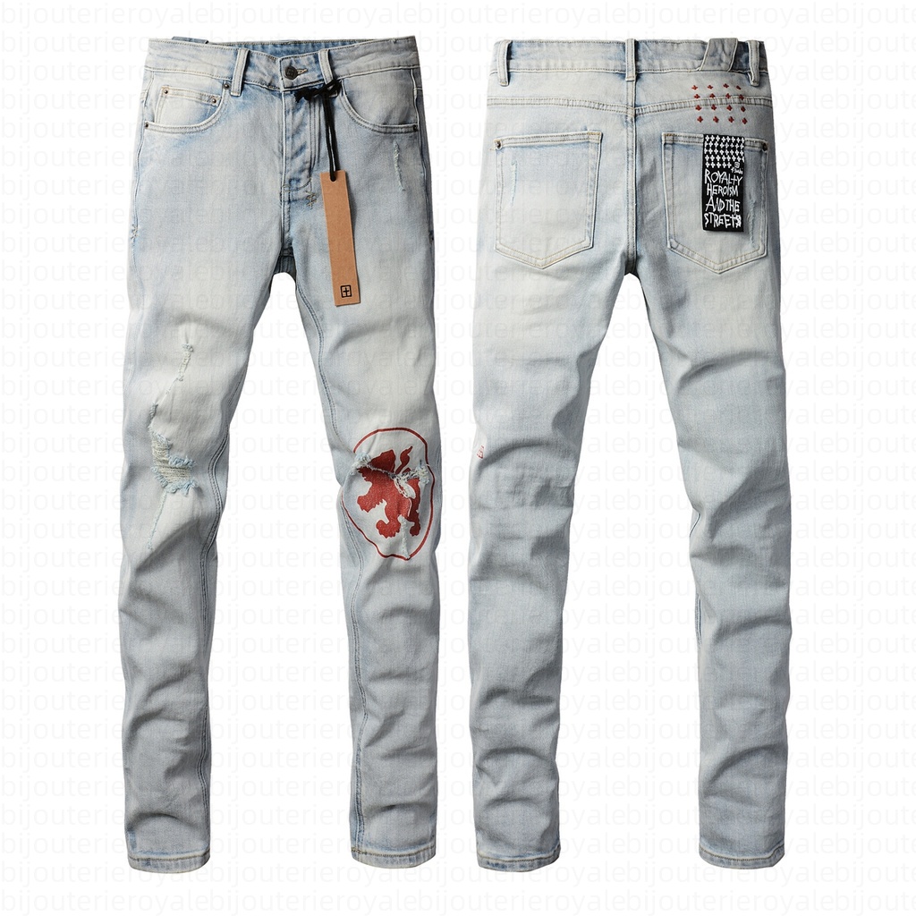 designer for men casual pants Ripped Biker Slim Straight mens ksubi denim Stacked Skinny jeans Trendy Brand Retro Pant Free shipping