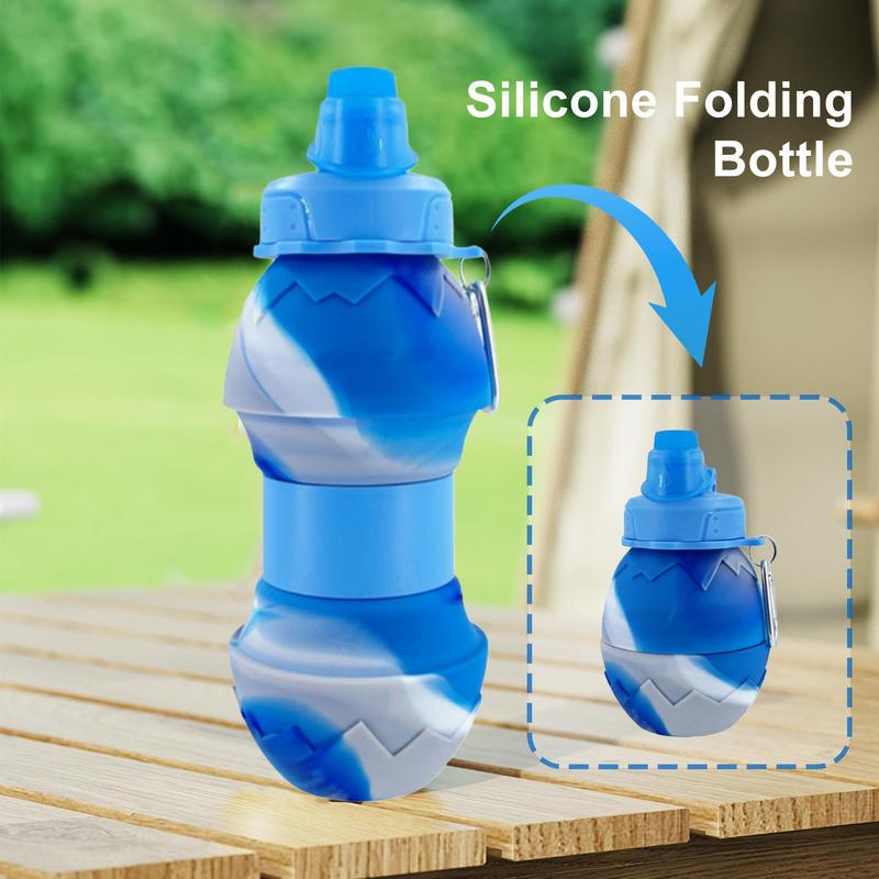 Sports Water Bottle Eggshell Foldable 700ML Silicone Drinks Holder Reusable Travel Beverage Cup for Camping Hiking Cycling Z260202