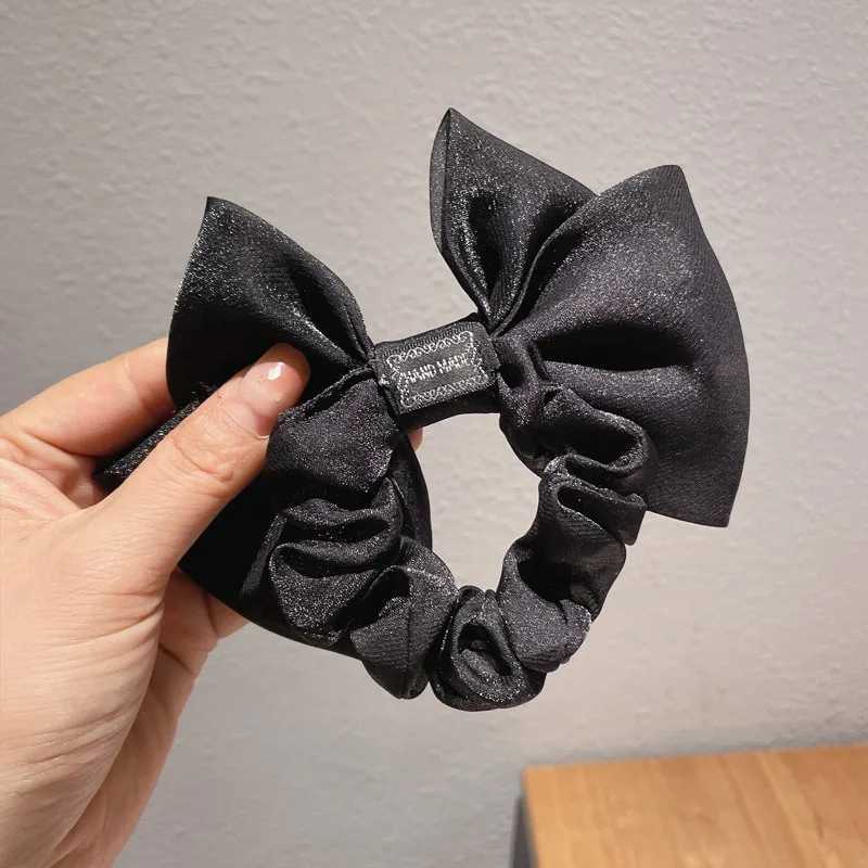 2023 Korean Elegant Bow Scrunchies for Women and Girls Elastic Hair Rubber Bands Accessories Tie Hair Rope Headdress Headwear Ornament Y250711