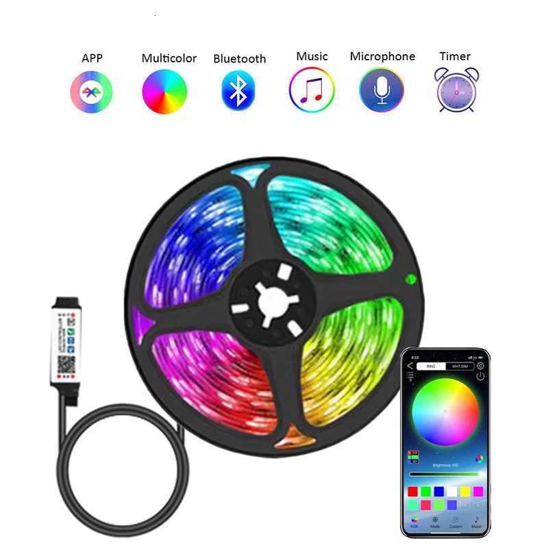 Bluetooth APP Control LED Strip Light Strip 5V 1M/30 RGB Light Strip Suitable for Home TV Background Ambient Light LED Lights XJ250710
