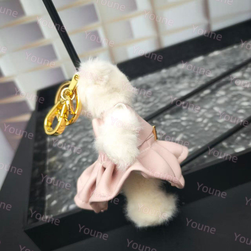 Cute Plush Keychain Purse Charm Fur Teddy Bag Charm with Metal Ring for Womens Bags Car Keys and Gifts L250928TM5B