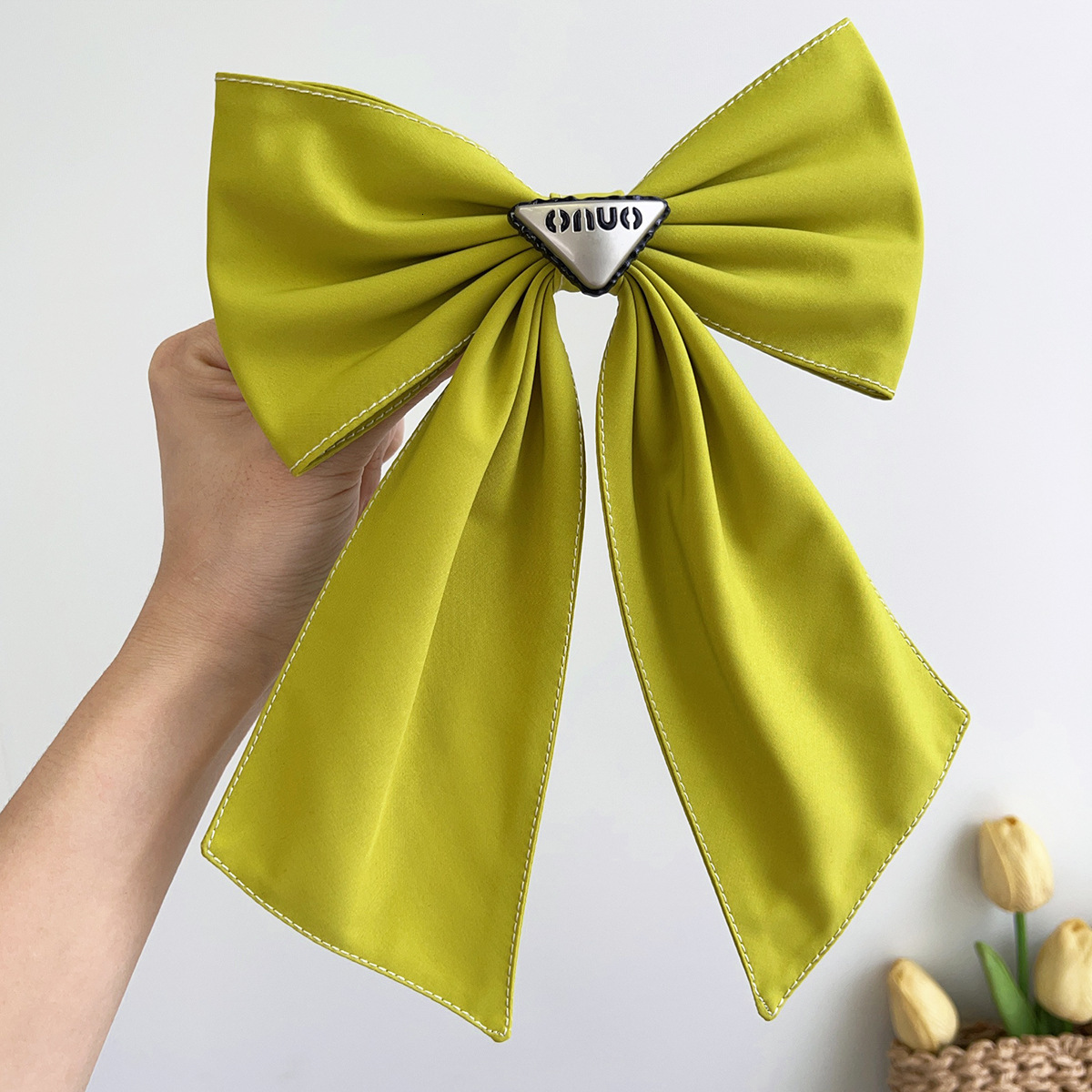 Korean Heavy Industry Hair Clip for Women Black Big Bow Hair Accessory for the Back of the Head Elegant and Graceful Spring Clip Hair Ornament 250711