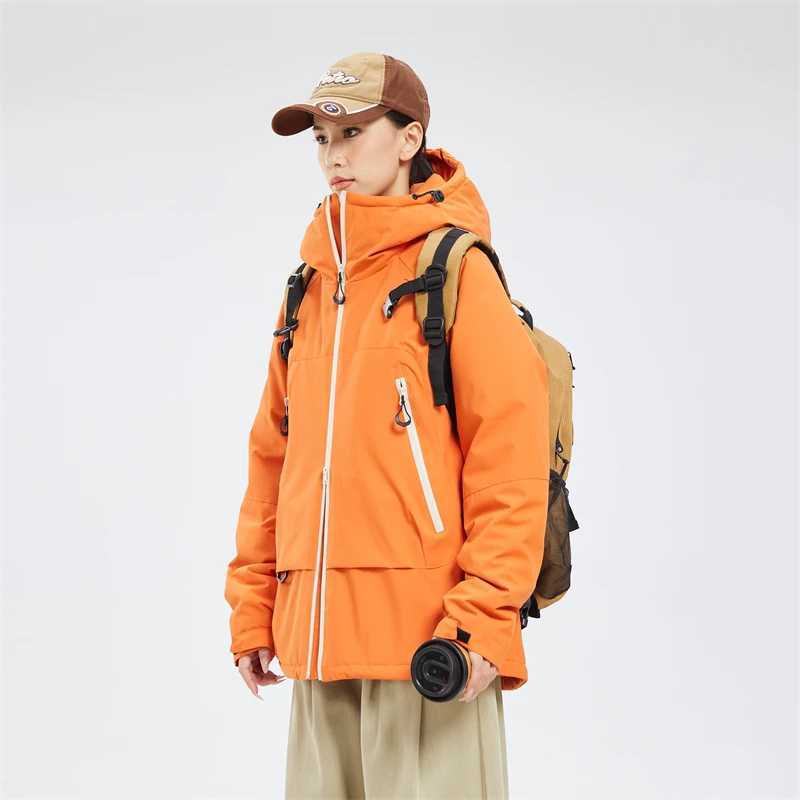 Winter Mountain Jacket Thickened Mens And Womens Jacket Windproof And Water-Splashing Travel Outdoor Mountaineering Suit Trend W250711