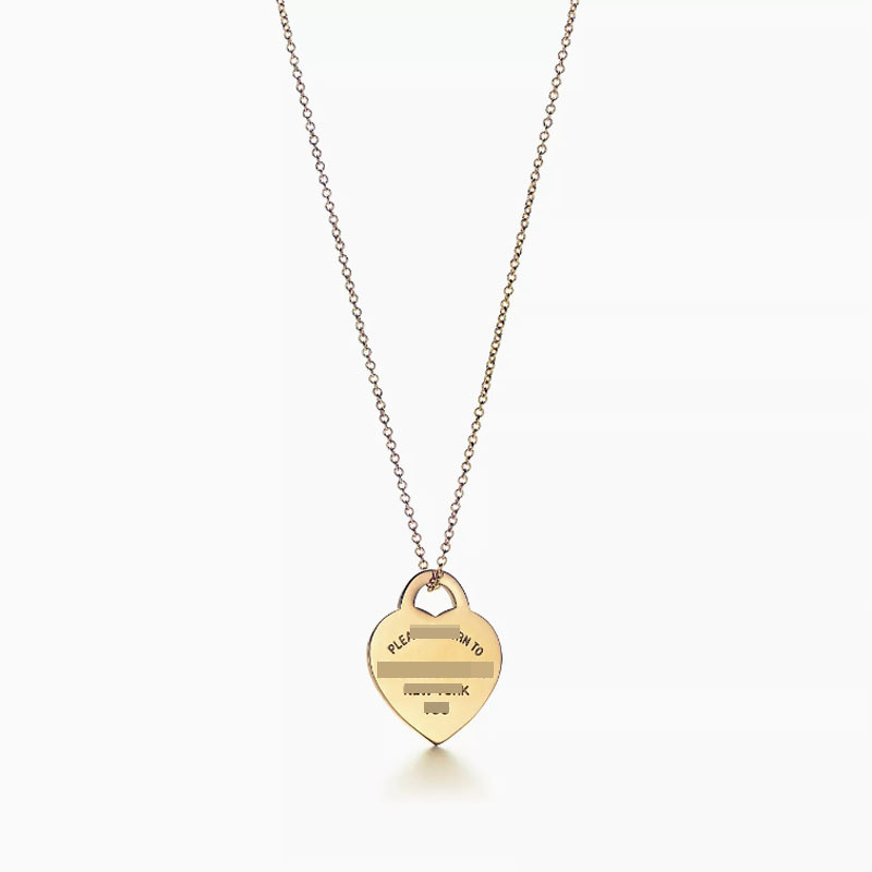 Designer Pendant Womens Necklaces Fashion Love Heart-Shaped Gold Earrings Luxury Wedding Engagement Gifts Trendy Neck Chain Jewelry Never Fading Necklace