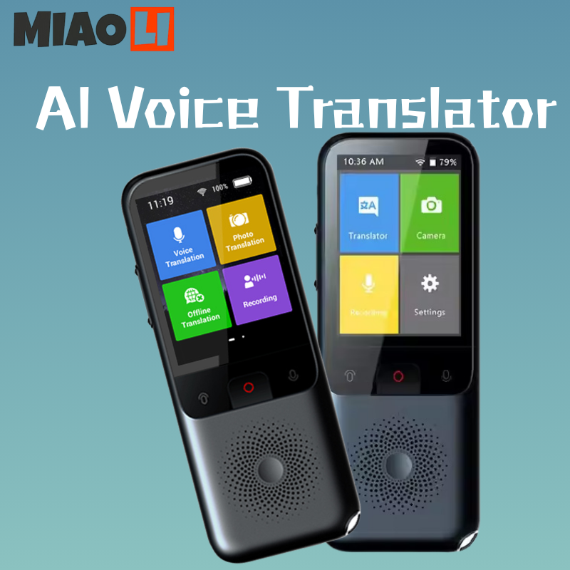 Portable T11 Voice-to-Voice & Text Translation Device Featuring 138 Nations' Dialects