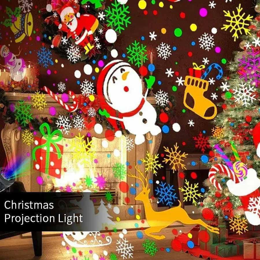 LED Halloween Christmas holiday projection light portable light indoor and outdoor bedroom night light rainbow color USB cableXJ250710