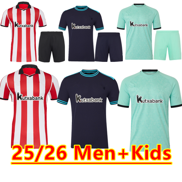 25 26 camiseta de Bilbao Soccer Jerseys GURUZETA BERENGUER MUNIAIN Athletic WILLIAMS JR Football shirt GARCIA VILLALIBRE Athletic Bilbao Sancet UNAI SIMON kit