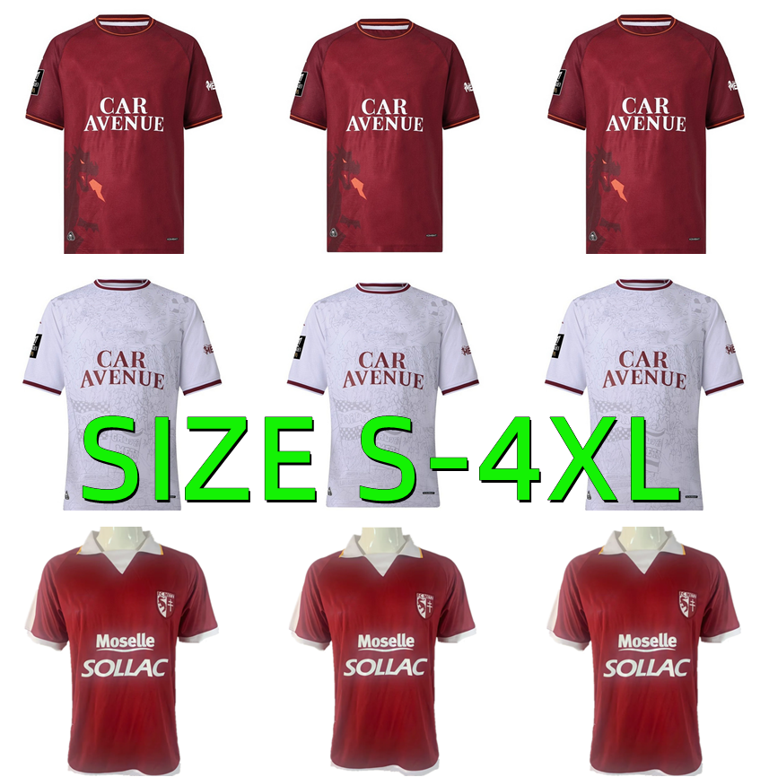 03 04 MAillots 25 26 FC Metz Fußballtrikots 2003 2004 2025 2026 G. Hein Cande I.Sane Alpha Sabaly Raillot M.Bokele Stambouli Malick S.Leor Fußball -
