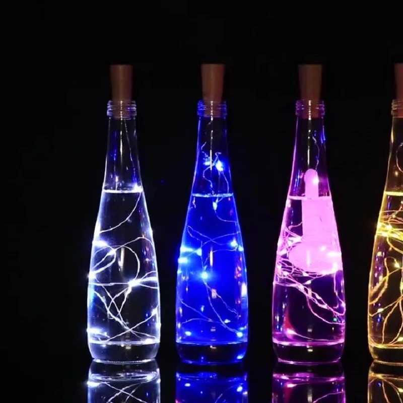 1pcs 1M 2M LED String Lights Copper Wire Fairy Garland Bottle Stopper For Glass Craft Wedding Christmas Holiday Decoration XJ250710