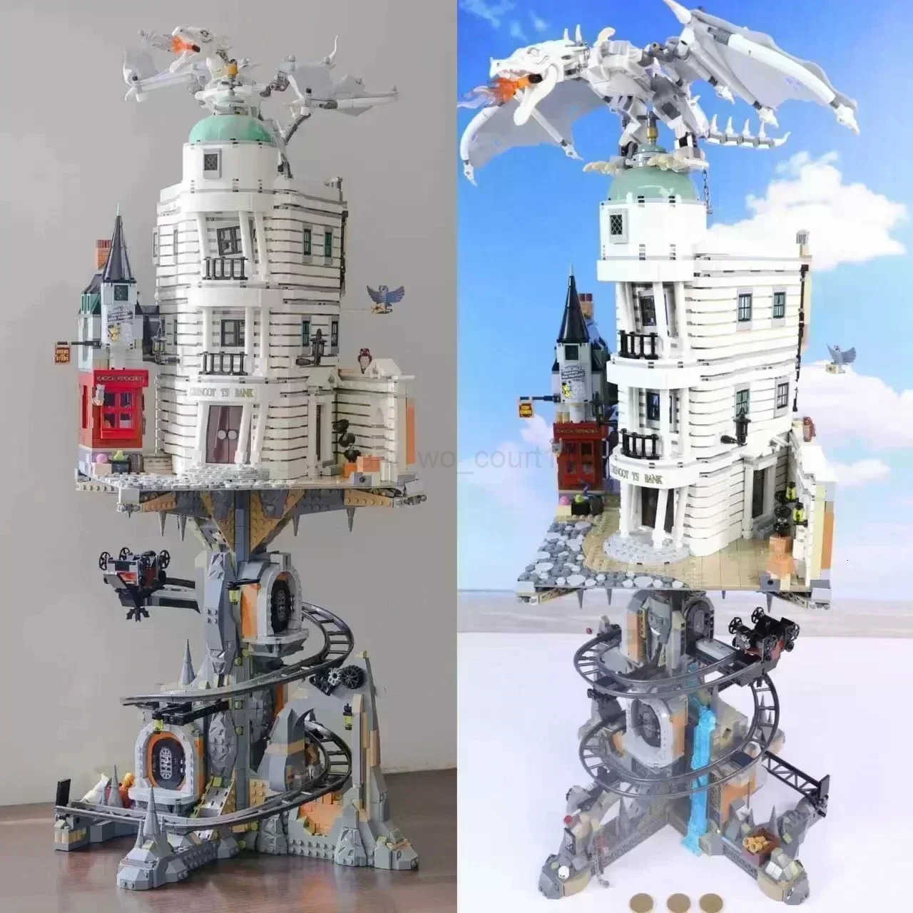 4803pcs Kalein Classic Bank Street View Model Kit Moc Model Building Kits Construction Blocks Toys For Kids Christmas Gift M250711