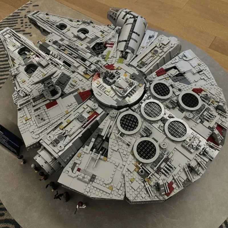 Decoration 7541 Pcs The Large Millennium Ship Falcon Building Blocks Bricks Compatible 75192 05132 Toys for Adults Birthday Gift Y250710
