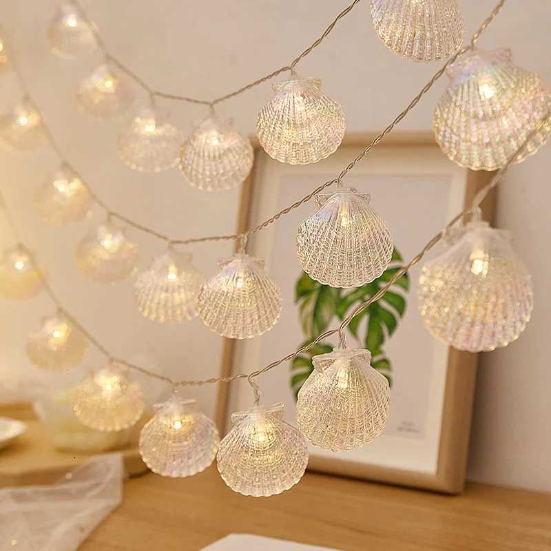 LED Seashells Light Garland Battery-operated Garland Christmas Ornament Wedding Party Christmas Tree New Years Decoration Fairy Light XJ250710