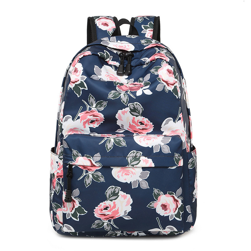 OKKID kids pink flower backpack floral school bags for teenage girls book bag cute backpacks for children girl school backpack LJ201225