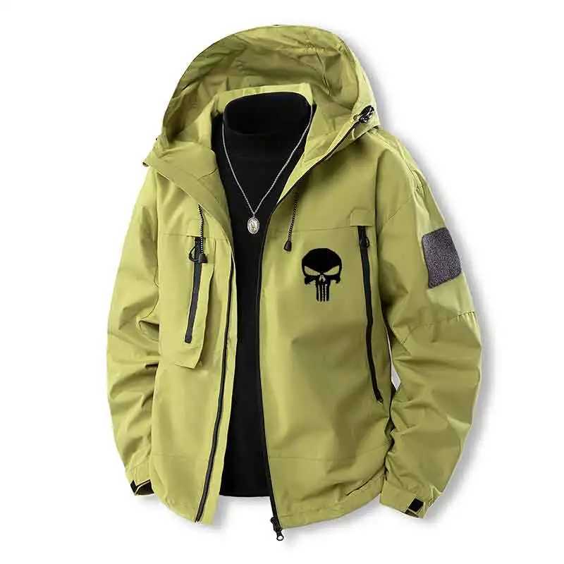 Mens Waterproof Rainproof Lightweight Jacket Hooded Outdoor Hiking Windproof Mountaineering Jacket S-3XL W250711