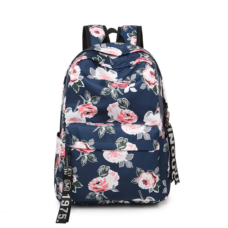 OKKID kids pink flower backpack floral school bags for teenage girls book bag cute backpacks for children girl school backpack LJ201225