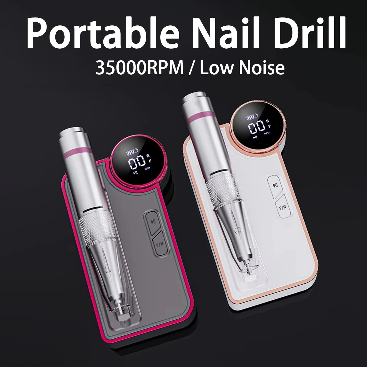 35000rpm Portable Electric Nail Grinding Machine Mute Rechargeable E-File for Manicure 250711
