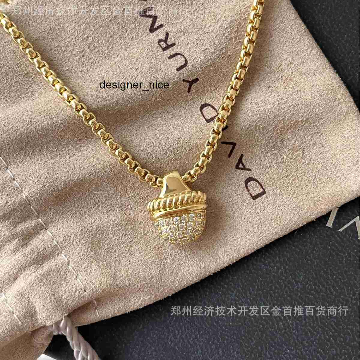 designer pendant necklaces luxury jewelry woman for men women gold silver niche full diamond necklace dn34 davids yurmams yurmans