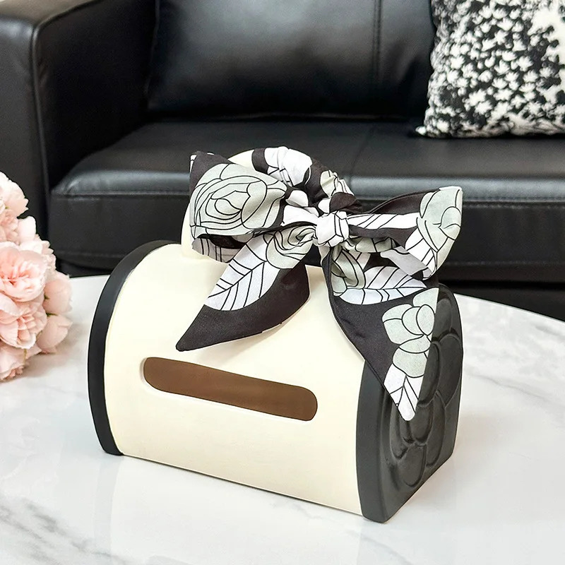 Handbag Ceramic Tissue Box Dopamine Decor Coffee Table Organizer Luxury Living Room Accessories with Creative Design R250723
