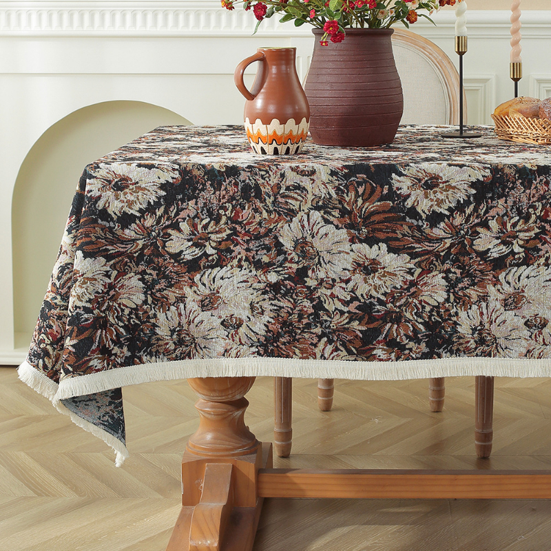 2025 Style Dinning Towel American Cotton Cover Cloth Household Rectangular Tablecloth