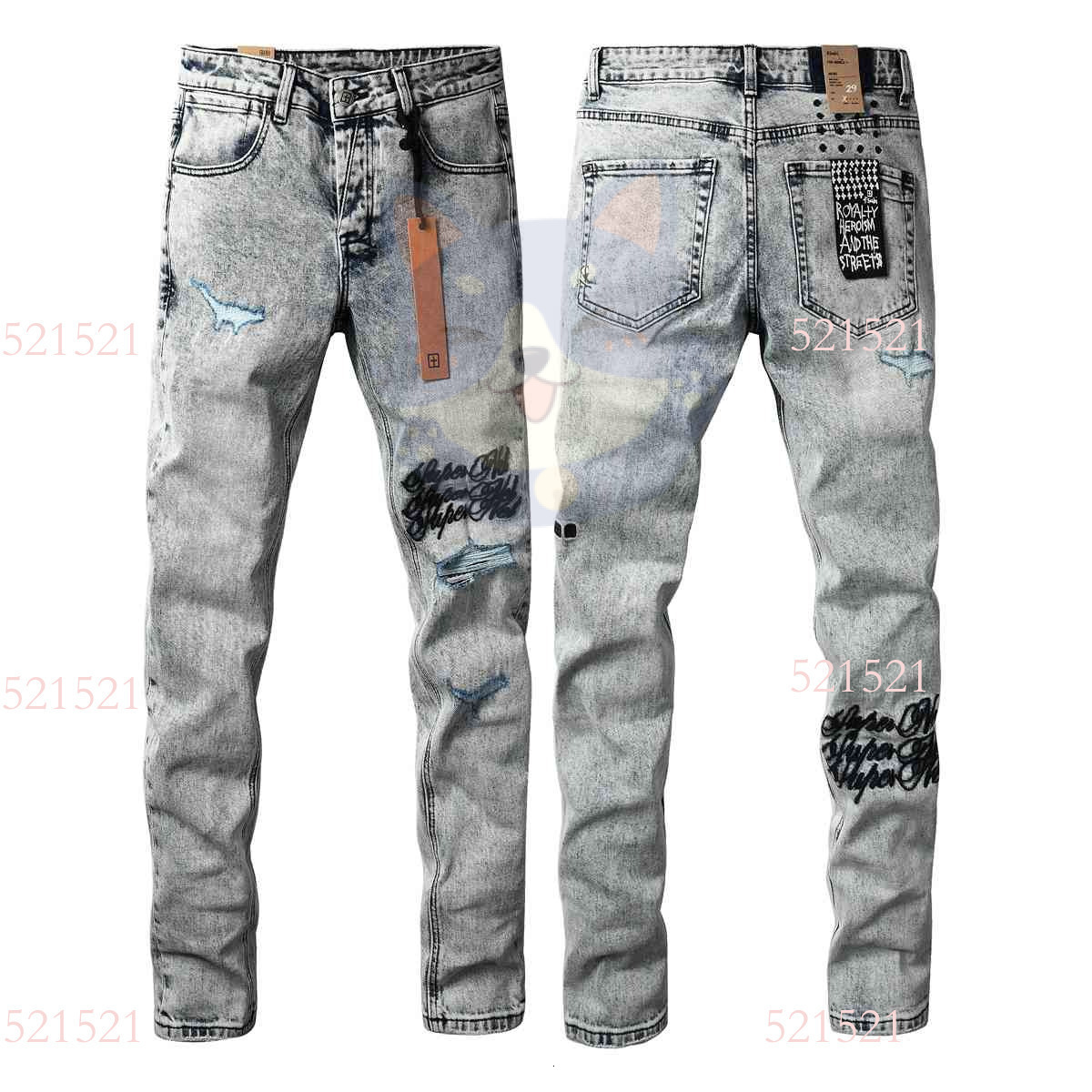 2025 New Ksubi jeans denim jeans men's pants narrow leg high waist fashion loose wide leg elastic jeans Designer Men's Vintage Ripped Straig