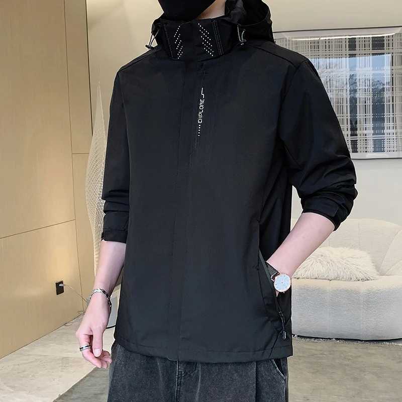 Spring Autumn Casual Jacket Men/Women Outdoor Waterproof and Windproof Hooded Windbreaker Coats Korean Fashion Mens Clothing W250711