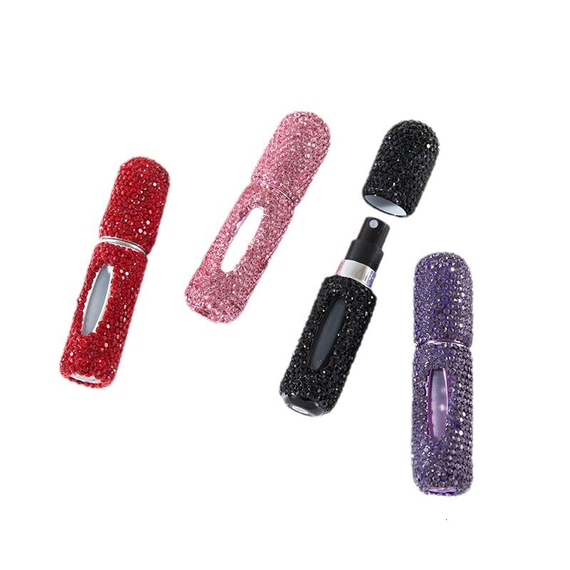 Small Window 5ml Bottom Direct Refill with Dia-Studded Spray Press-Activated Empty Perfume Bottle