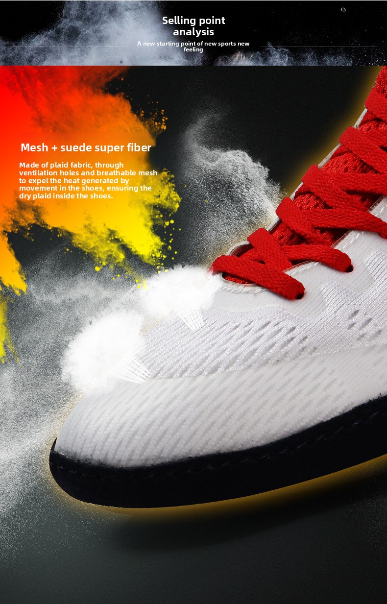 Wrestling shoes indoor fitness shoes training shoes professional competition shoes men's shoes non-slip lightweight