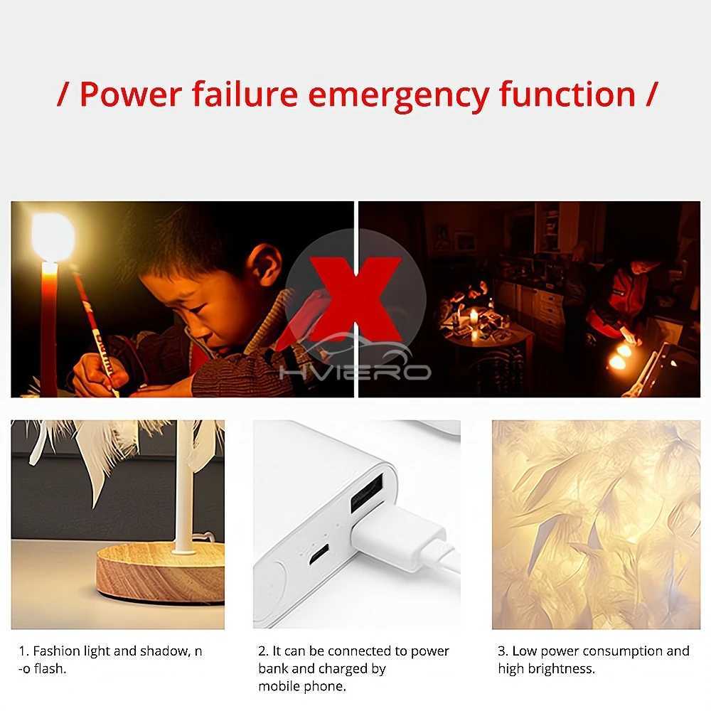 LED Warm Small Table Lamp Nordic Romantic Creative Feather Wedding Room Red Girl Bedroom Bedside Flashlight Night Reading Light XJ250710