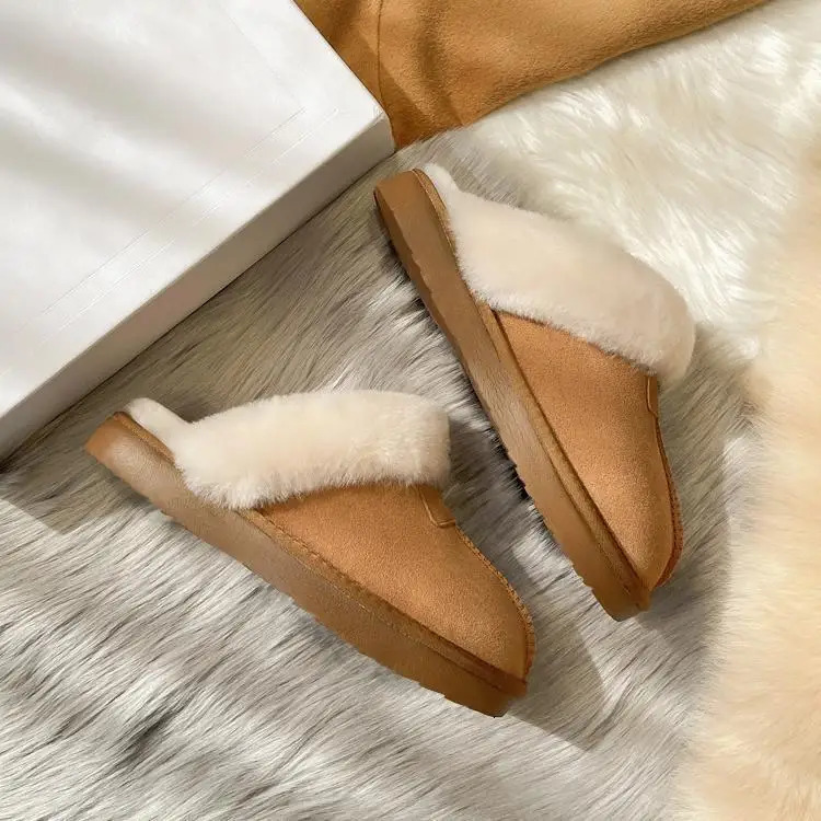 Fluffy Winter Slippers For Women Furry Fuzzy Home Shoes Faux Fur House Plush Slippers Indoor Warm Comfy Mute Flats Slide 250710