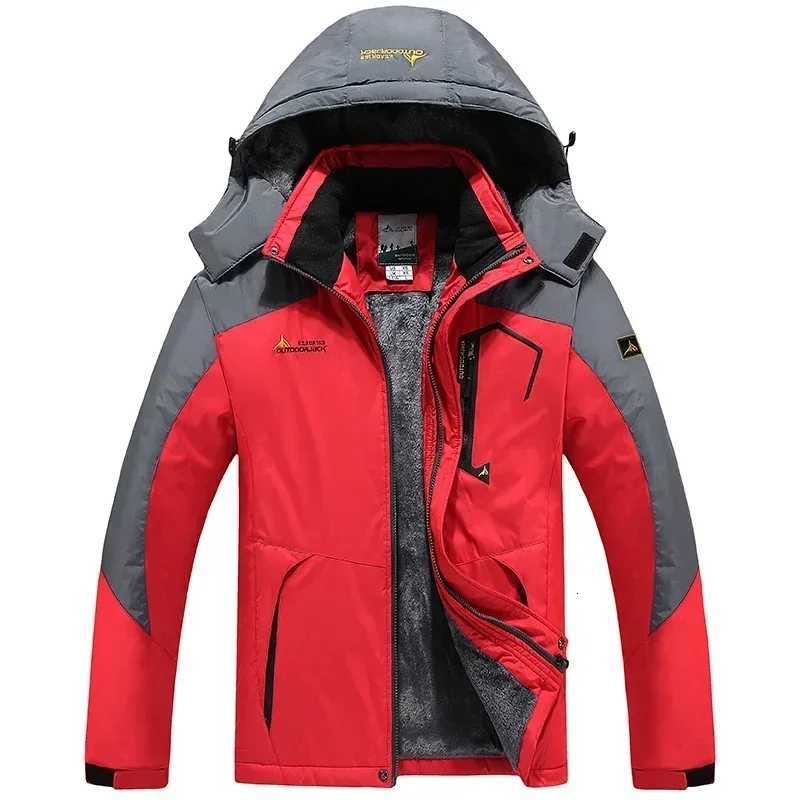 Autumn Winter Mens Windbreaker Waterproof and Warm Outdoor Hiking and Fishing Multi Pocket Wear-resistant Thick Jacket Men Coat W250711