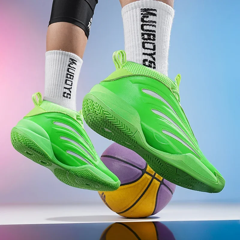 High-quality Basketball Shoes Men Fashion Hip-hop Sneakers Women High Street Sports Shoes Leather Non-slip Training Shoes 36-45