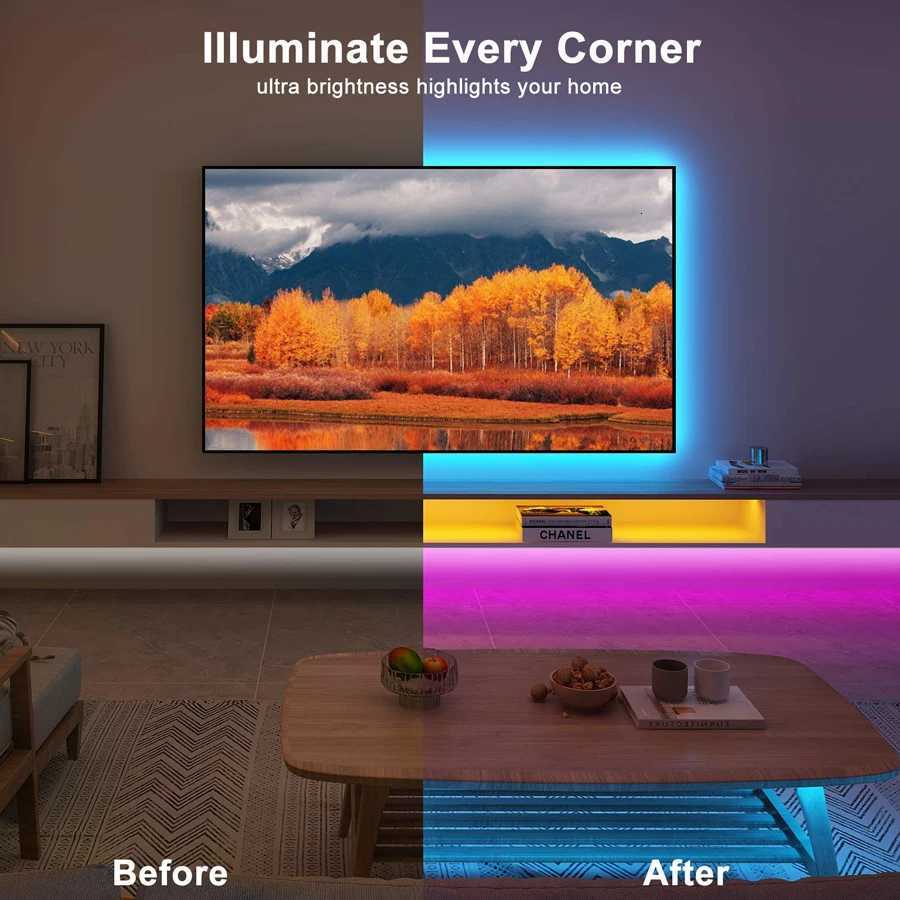 Colorful LED Light Strip with 44 Key Controller Infrared Control Indoor Party Atmosphere Light 1/2/3/5/10/15/20cm for you to choose XJ250710