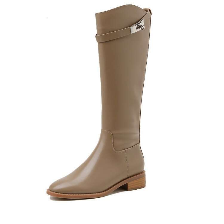 Women's New Style Over-the-Knee High Autumn Winter Straight Chunky Heel Belt Buckle Riding Boots 272-6