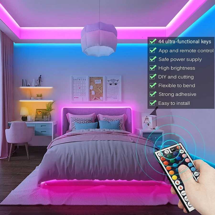 Colorful LED Light Strip with 44 Key Controller Infrared Control Indoor Party Atmosphere Light 1/2/3/5/10/15/20cm for you to choose XJ250710